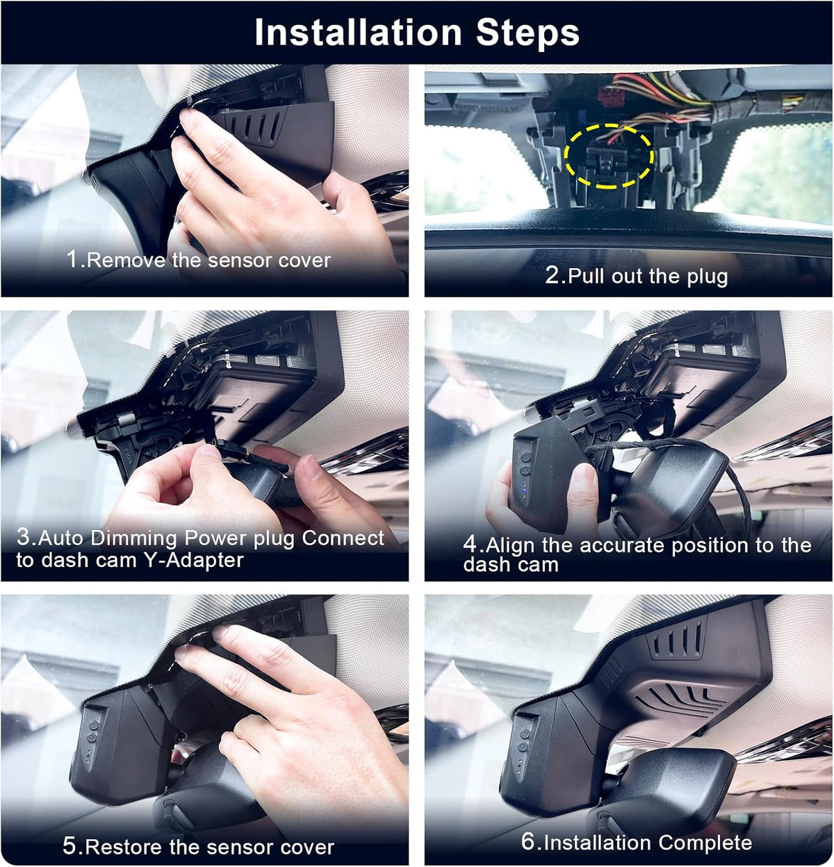 4K Dash Cam voor BMW 5 Series Gen7 G30 G31 G38 2018 2019 2020 2021 2022 2023 Select 2017 M5 F90(Model A), OEM Style, 2160P UHD video, wifi en app, 64GB kaart