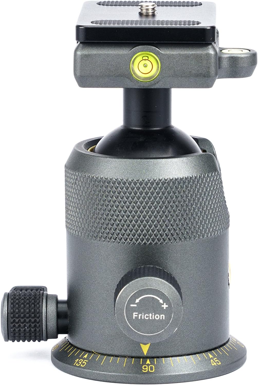 Kogelkop voor statief – Balhoofd – Statiefkop – Camera Kogelkop – Kogelgewricht – Zwart/Grijs – Dubbele Waterpas – Draagvermogen 30 kg