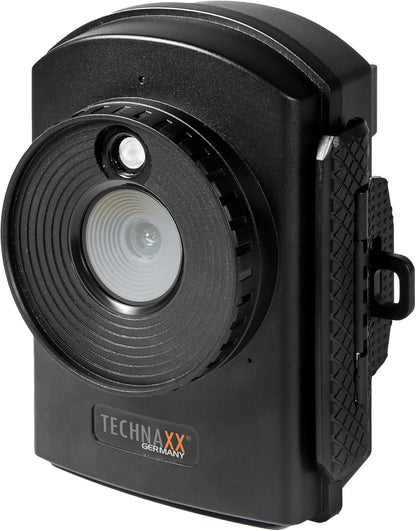 Technaxx - Time-lapse camera Full HD - bewaking time-lapse-camera, bouwplaats, huis, tuin, 6 maanden batterijvoeding - MicroSD, microfoon, geluid, LED, dag en nacht - waterdichte camera TX-164