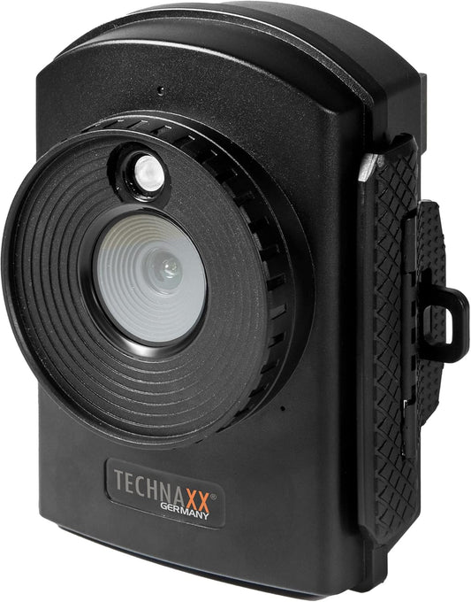 Technaxx - Time-lapse camera Full HD - bewaking time-lapse-camera, bouwplaats, huis, tuin, 6 maanden batterijvoeding - MicroSD, microfoon, geluid, LED, dag en nacht - waterdichte camera TX-164