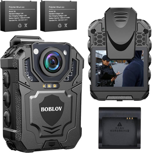 Bodycamera – Bodycam – Lichaamscamera – Draagbare Camera – Politiecamera – 128 GB – 1296P Full HD – Infrarood Nachtzicht