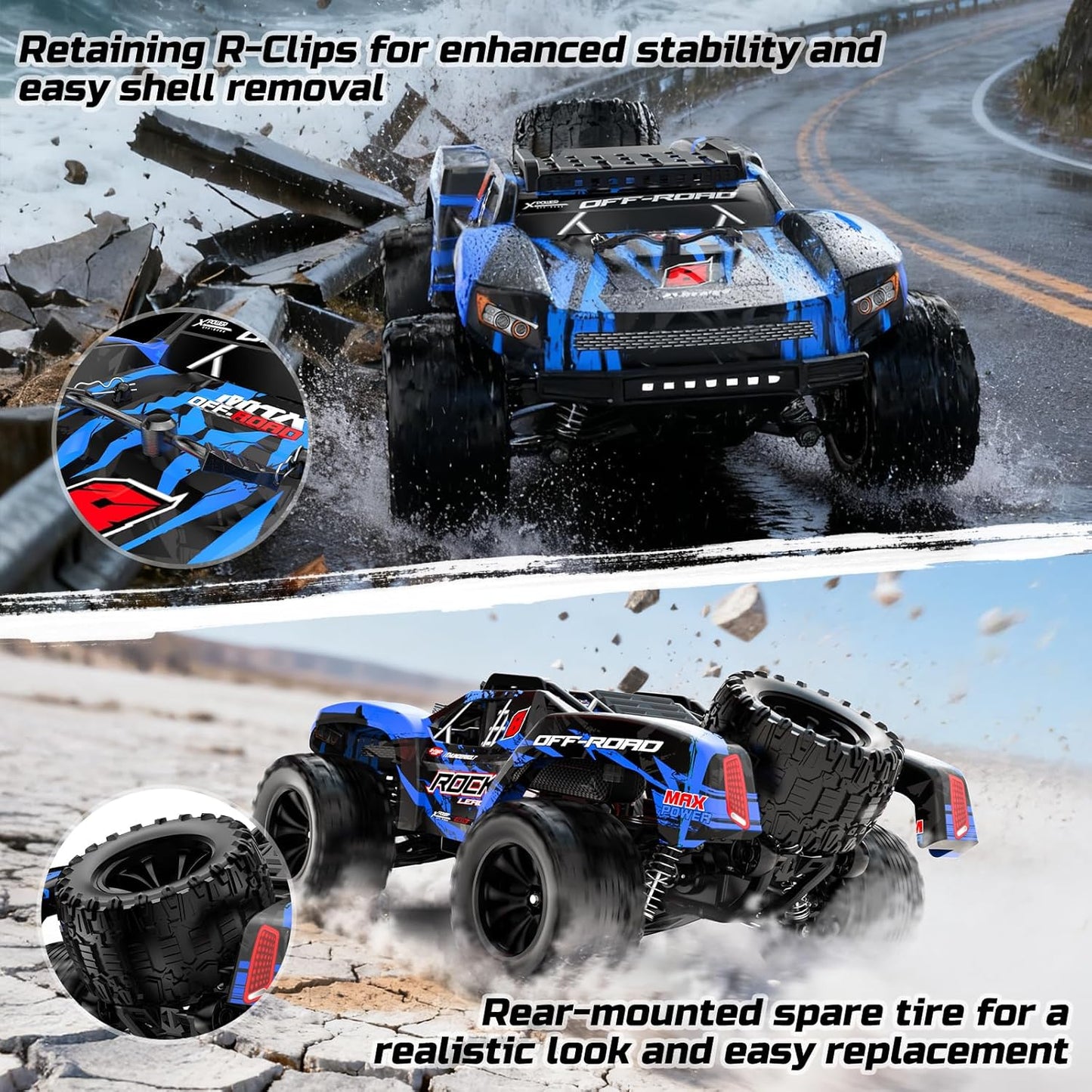 Afstandsbedieningsauto – RC-auto – Op Afstand Bestuurbare Auto – Monstertruck – Off-Road Truck – 30 Km/U – 4WD Met 2 Accu's