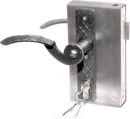 Box slot slot kast 30 mm voor het lassen in tuindeur - complete set - incl. drukknop, korte plaat, PZ profielcilinder