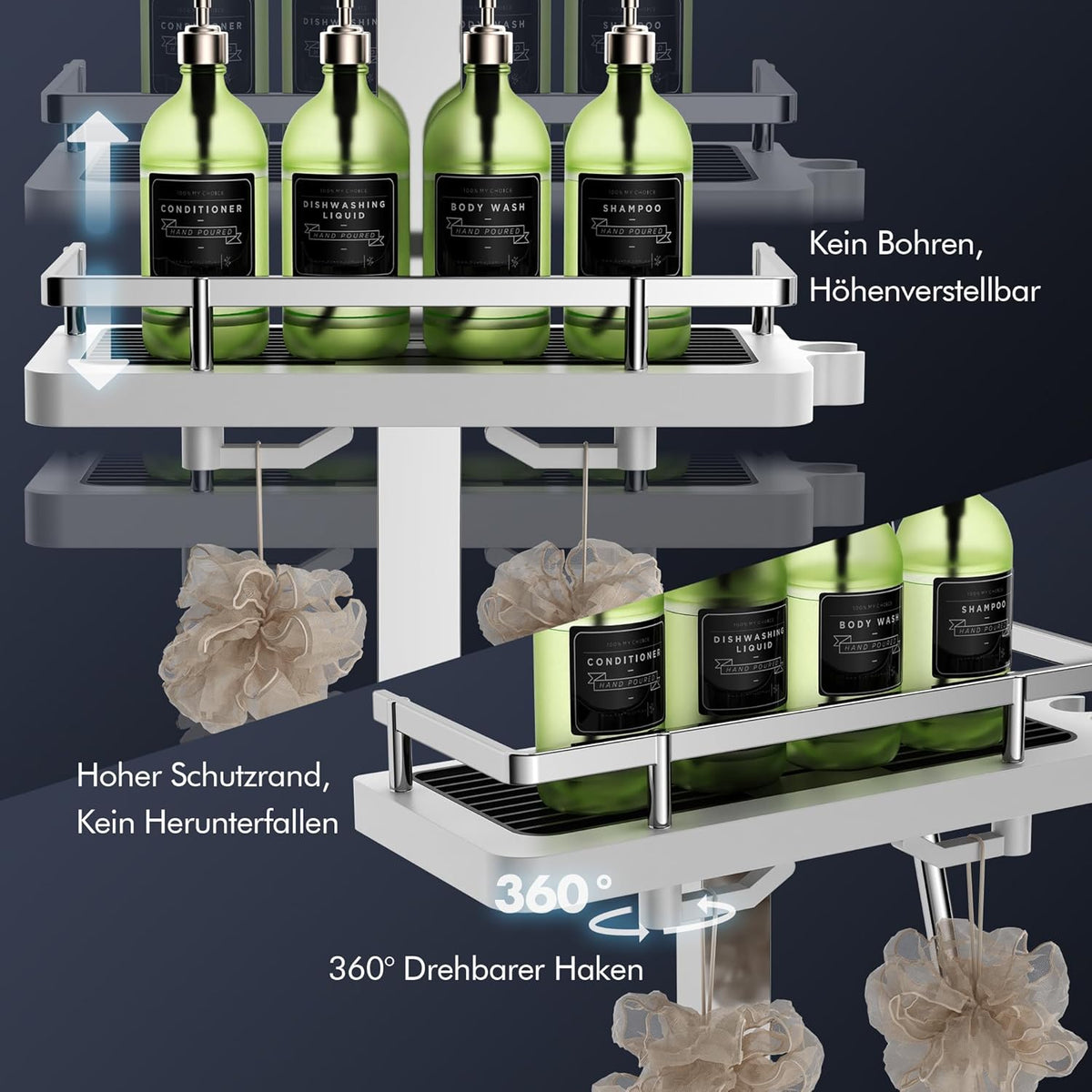 Complete Douche Set – Douchekraan – Regendouche – Handdouche – Thermostaatkraan – Hoogglans Chroom – Constante Temperatuurregeling