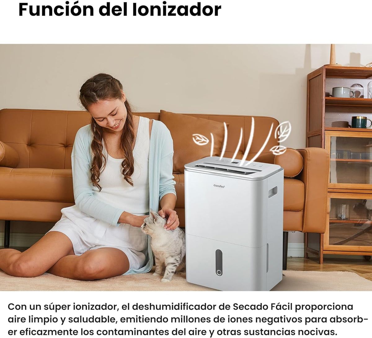 Luchtontvochtiger – Ontvochtiger – Vochtvreter – Luchtontvochtigingsapparaat – Vochtverwijderaar – Voor 37-52 M² – 20 Liter/Dag, 4 Modi, App-Bediening
