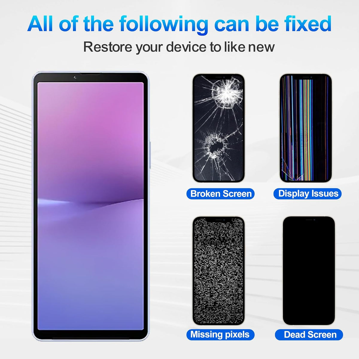 Duotipa Nieuw 6.1" OLED-display compatibel met Sony Xperia 10 V XQ-DC72, XQ-DC54 LCD-scherm touchscreen digitizer montage met reparatie tools kit