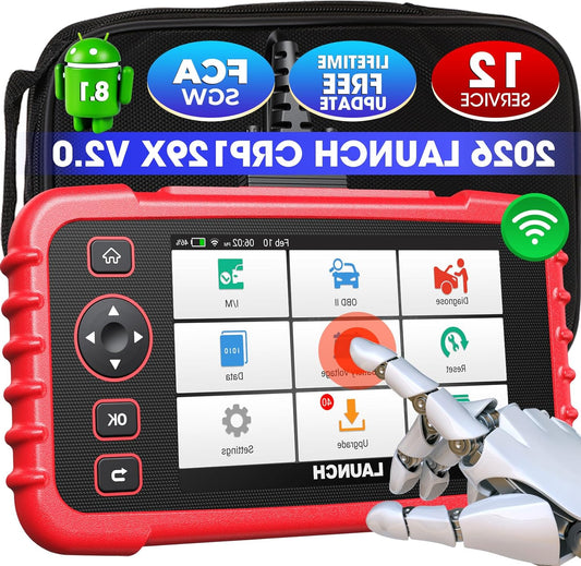 OBD2 Scanner – Autodiagnose Tool – Foutcode Lezer – Motor Diagnostiek – ABS Airbag Reset – 12 Resetfuncties – 5-inch HD Touchscreen