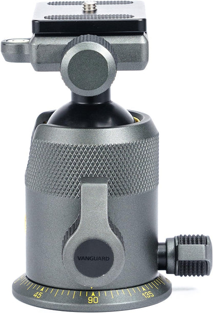 Kogelkop voor statief – Balhoofd – Statiefkop – Camera Kogelkop – Kogelgewricht – Zwart/Grijs – Dubbele Waterpas – Draagvermogen 30 kg