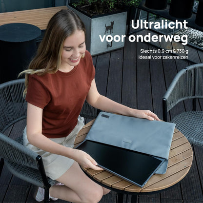 Draagbare Monitor 15,6" – Extra Scherm – Mobiel Beeldscherm – Laptop Monitor – Tweede Beeldscherm – Ultradun en Lichtgewicht – Full HD IPS met HDR10 – Grijs