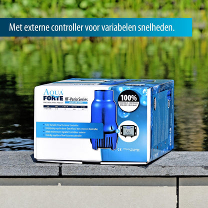 AquaForte HighFlow Vario-S 25.000 Vijverpomp, 30-130 watt, maximaal debiet 25 m3/uur, opvoerhoogte 3 meter, instelbaar met externe controller, uitgang 75 mm