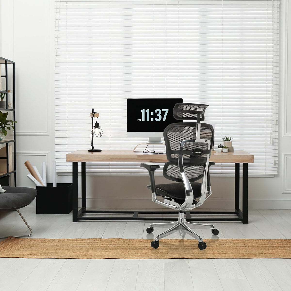 <font dir="auto" style="vertical-align: inherit;"><font dir="auto" style="vertical-align: inherit;">        hjh OFFICE Ergohuman Professional office chair with flexible lumbar support, original design, padded seat, mesh back, black       </font></font>