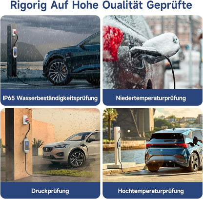 Wallbox 22 KW [3-fasig|7 m|6-32 A] met app en 32A CEE-stekker, mobiele Wallbox laadstation voor thuis
