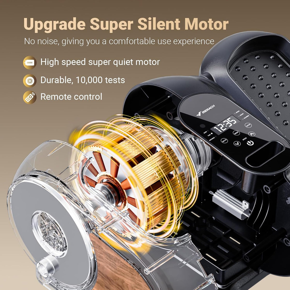 Mini Elliptical Trainer – Mini Crosstrainer – Fietstrainer – Stepper – Hometrainer – Met Afstandsbediening – 12 Snelheidsstanden & Stil ontwerp