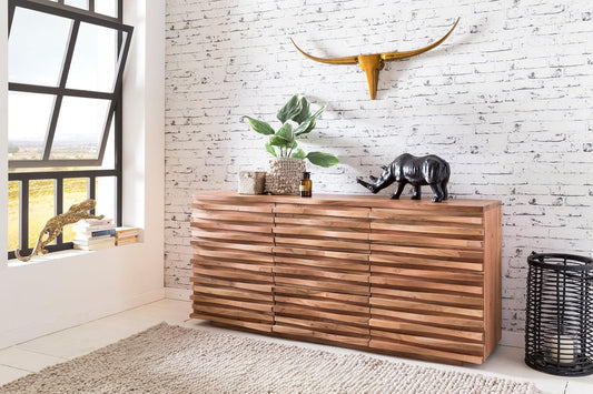 Sideboard Solid Wood Acacia 160cm Dresser Drawer Cabinet - QUORE