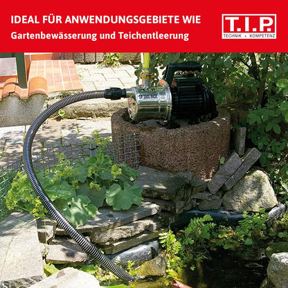 Tuinpomp – Waterpomp – Zelfaanzuigende Pomp – Besproeiingspomp – Tuinwaterpomp – Roestvrijstalen Behuizing – 1.200 Watt Motor – 4.400 Liter Per Uur Debiet