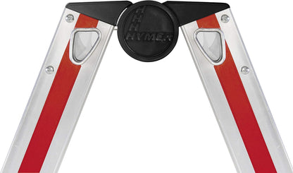Hymer trapladder 2x4 treden (trapladder aan beide zijden beloopbaar, geanodiseerd frame, stalen scharnieren) 402408