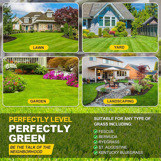 Gazonhark - Nivelleringshark - Gazonplanner - Rakel - met 5ft - Handgreep - 66 x 25 cm - Robuuste Bodemplaat - Gazonschuiver - voor Tuin - Golf - Gazon - Achtertuin - Zwart