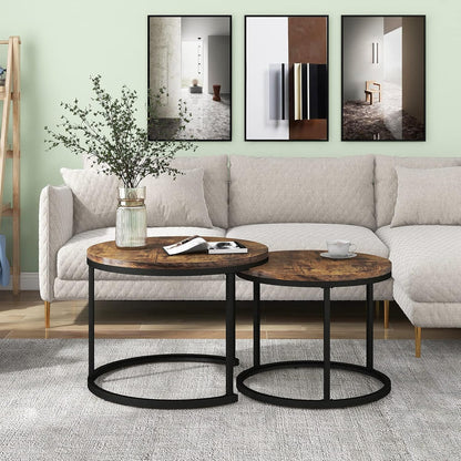 Koffietafel - Table - Coffe table - Living Room Table - Moderne minimalistische stijl - Combinatie salontafelset - Home Leisure Table - Eenvoudige hoge salontafel - Bruin