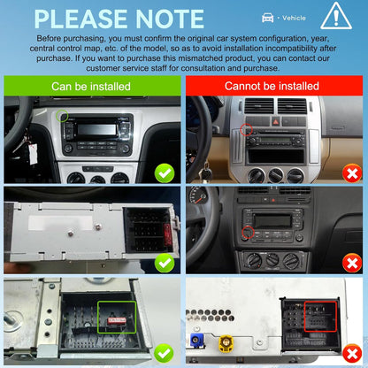 Qualcomm Octa‑Core 4+64G Android Autoradio voor VW Golf Passat Jetta Tiguan Polo Caddy, Seat, Skoda – Draadloos CarPlay Android Auto, IPS Touchscreen, DSP, GPS, Plug & Play + Achteruitrijcamera