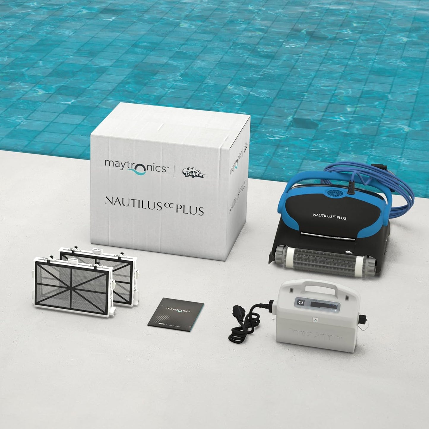 Dolphin Nautilus CC Plus automatische stofzuigerrobot voor zwembaden: reinigt de wanden van ondergrondse zwembaden tot 12 m