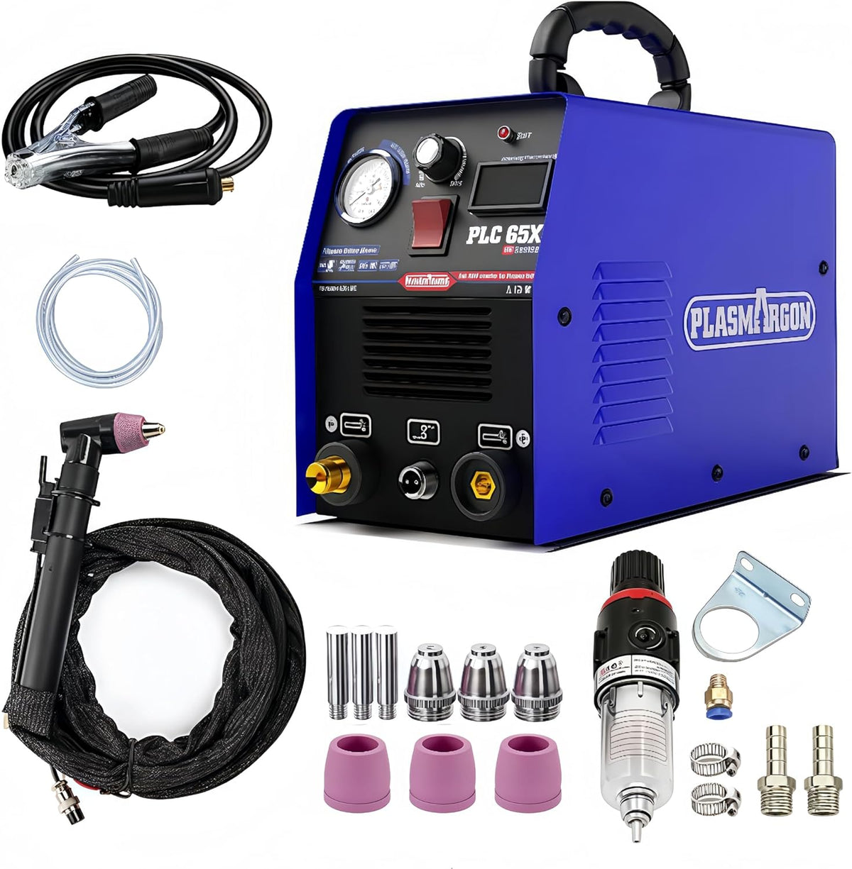 Plasmasnijder 65 Amp contactloze pilootboog, groot digitaal display, max. snijdikte 18 mm, 220 V plasmasnijmachine - PLC65X