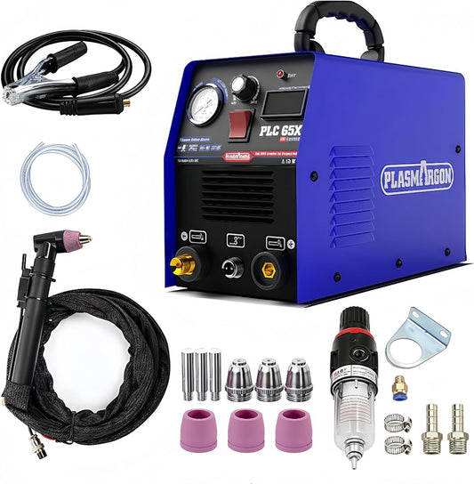 Plasmasnijder 65 Amp contactloze pilootboog, groot digitaal display, max. snijdikte 18 mm, 220 V plasmasnijmachine - PLC65X