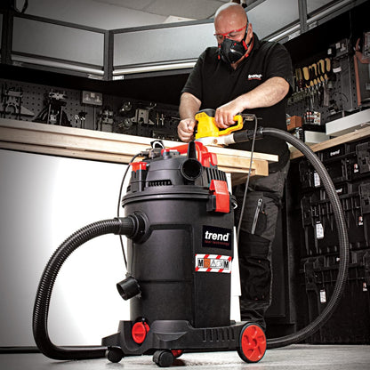 Trend stofafzuiger voor nat en droog gebruik, M-klasse 1200W 230V Eurostekker, 25 liter droge en 17 liter natte capaciteit, T33A/EURO