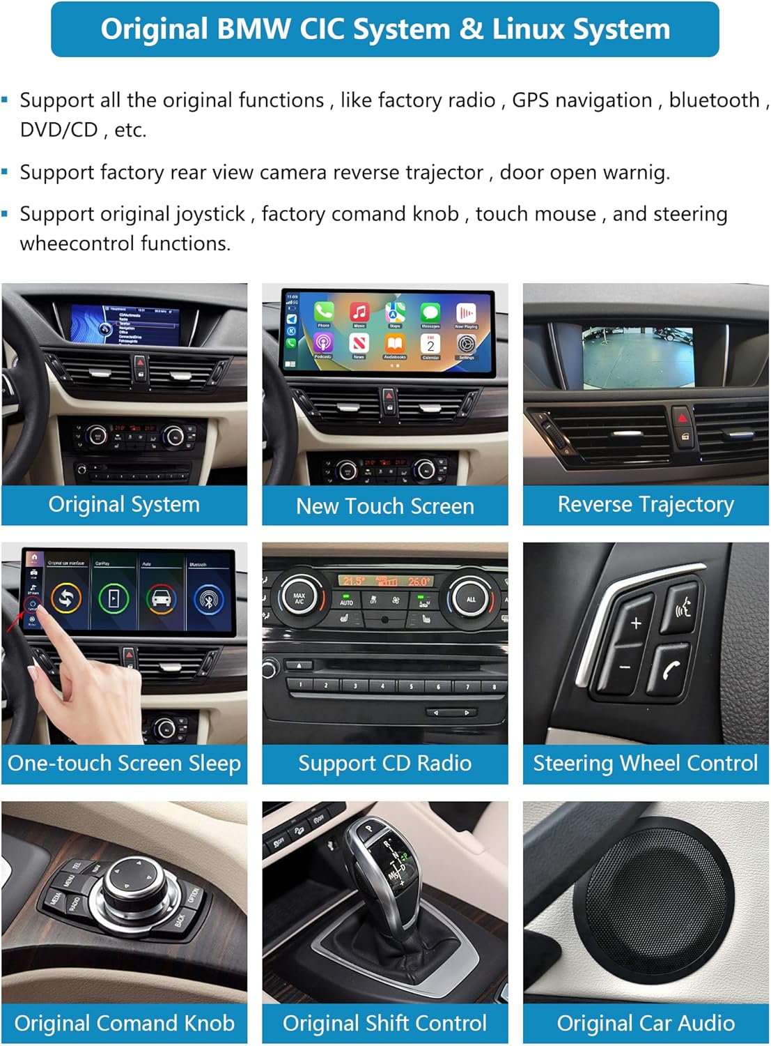Autoradio – Multimedia Systeem – Navigatiesysteem – Touchscreen Radio – Draadloze CarPlay – 12,3 Inch Scherm – Android Auto – Mirrorlink Ondersteuning – Achteruitrijcamera Integratie