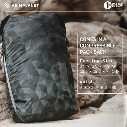 HEIMPLANET Origineel | 2022 The Cave tent voor 2-3 personen | Opblaasbare campingtent | Buitentent en tentvloer - Waterkolom 5000 mm | Ondersteunt 1% voor de planeet