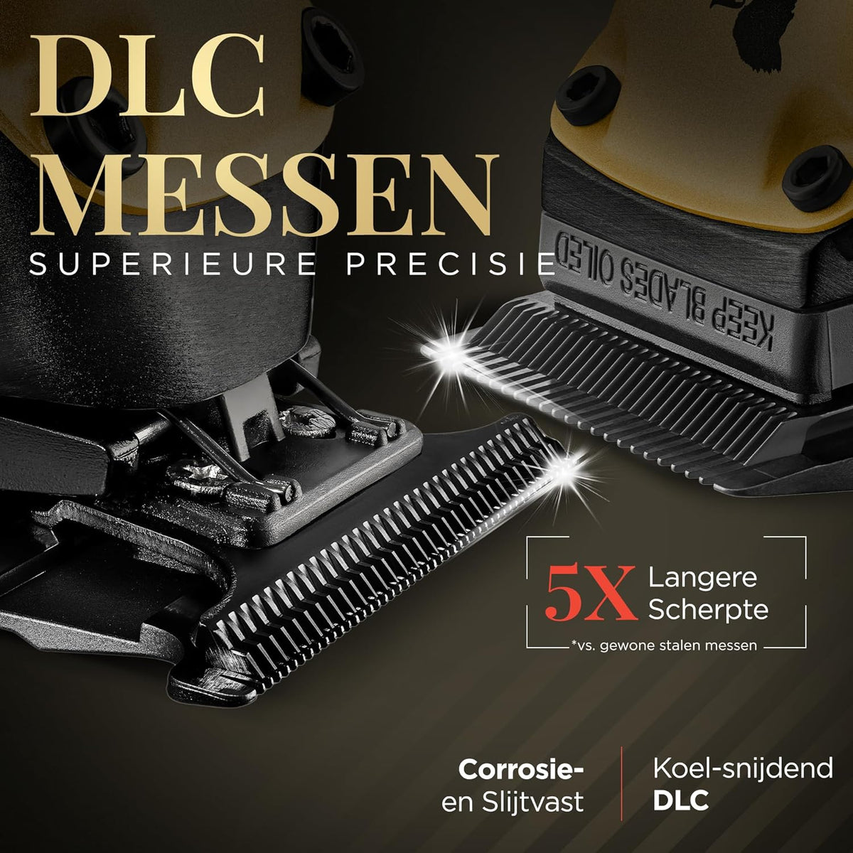 Fagaci Professionele Tondeuse voor Mannen met Superieure Precisie, Borstelloze Motor Kappers Tondeuse en Trimmer Set, 5X Langere Scherpte, Draadloze Haarknipset voor Kappers
