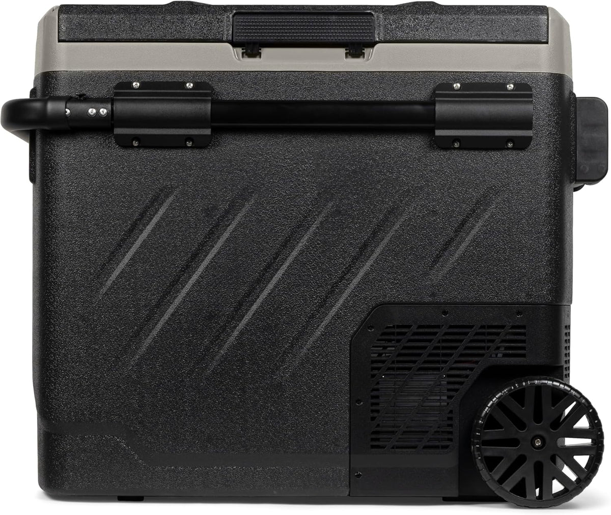 Steamy-E Dual Zone 61 Roller, Elektrische Compressor Koelbox met wielen, 58 Liter, Zwart, 12V/230V, voor vriezen en koelen van -20 tot +20, ideaal voor op de camping