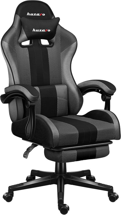 Gamingstoel – Bureaustoel – Computestoel – PC Stoel – Gamestoel – Ergonomisch Design – Verstelbare Voetsteun – Ademend Mesh – Geschikt tot 185 cm – Draaggewicht 140 kg