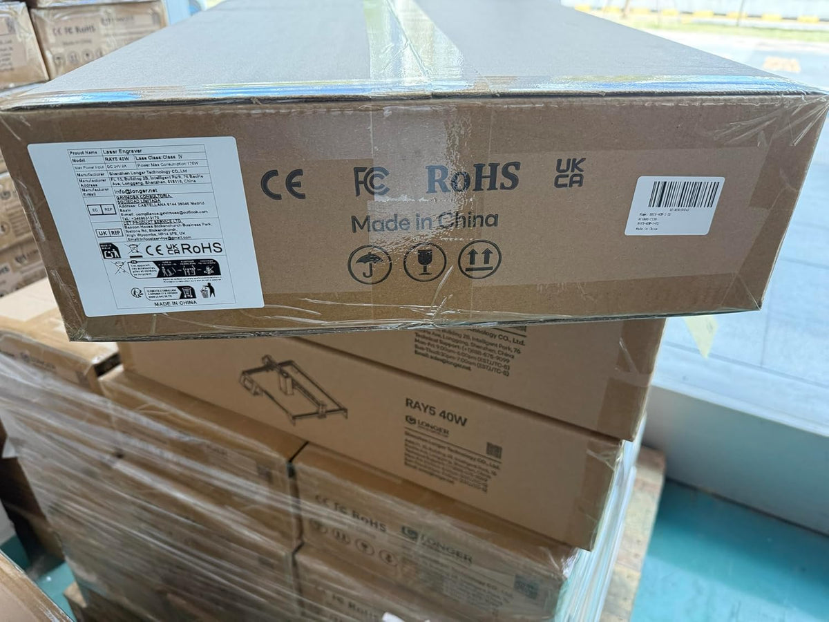 Longer RAY5 Laser, 40 W, snel snijden tot 24.000 mm/min, 3,5 inch touchscreen, offline app-bediening, doe-het-zelf lasermachine voor het graveren en snijden van metaal, glas en hout.