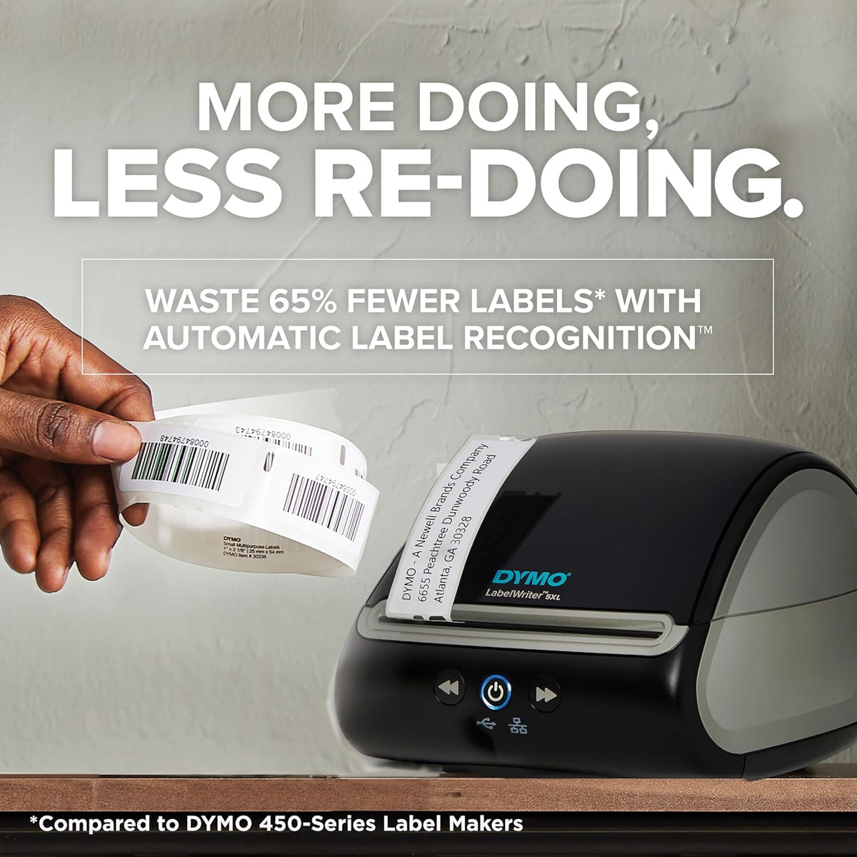 DYMO LabelWriter 5XL labelprinter | Automatische labelherkenning | Prints Extra-Wide Shipping Labels van Amazon, DHL & Meer | Perfect voor e-commerce verkopers | UK 3-polige stekker