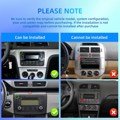 Car Radio for VW Volkswagen Jetta Passat Seat Golf Tiguan Skoda Polo Beetle, 9 Inch Touchscreen Wireless Carplay & Android Auto Car Stereo with Bluetooth/EQ/GPS/WiFi/FM RDS Radio