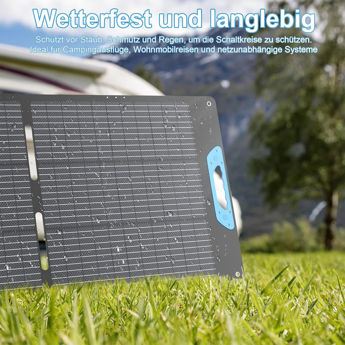 Opvouwbaar zonnepaneel, 110 W, IP67 waterdicht, USB-C PD 65 W & QC3.0 USB-A, 23,5% rendement, compatibel met powerstations, voor camping, camper en outdoor