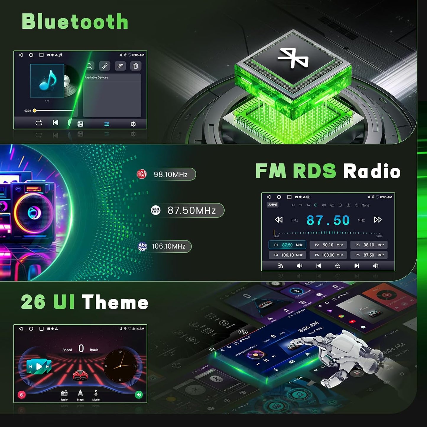 Autoradio Peugeot 3008 – Android Radio – Navigatie Systeem – Multimedia Speler – Bluetooth Stereo – 7 Inch Touchscreen – Handsfree Bellen – Achteruitrijcamera Ondersteuning
