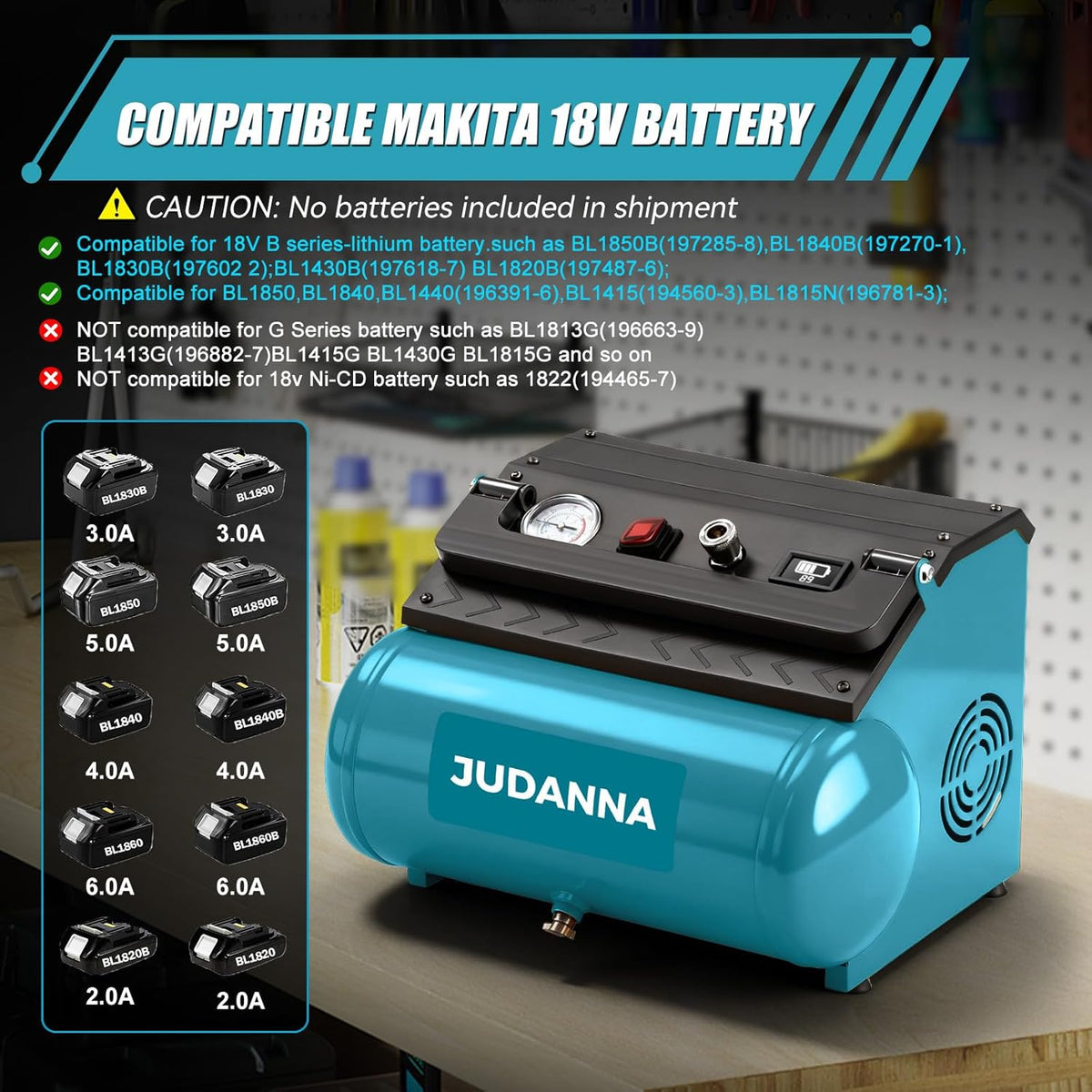 Accucompressor – Persluchtcompressor – Luchtpomp – Draagbare Compressor – Pneumatische Compressor – 8 Bar Werkdruk – 8 Liter Capaciteit