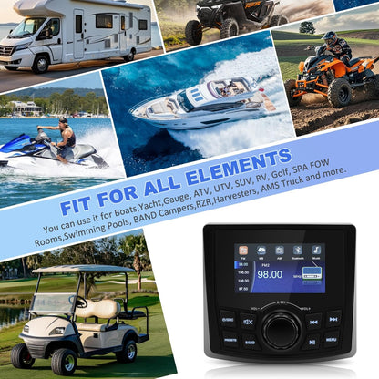 Marine Boat Stereo radio met MP5-speler, FM/AM-radio-ontvanger, waterdicht, voor boten, jacht, BZR, golfcart