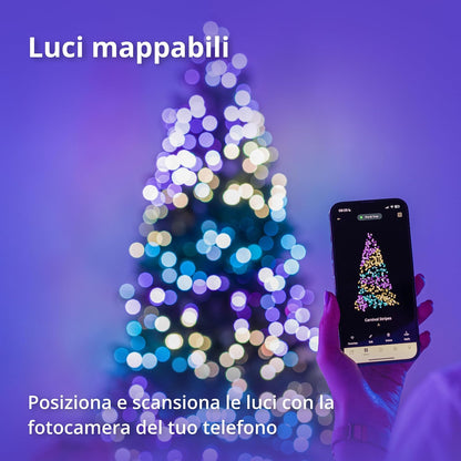 Twinkly Boom Verlicht 1.50m, Kunstkerstboom met LED Mappable, Kerstboom 270 LED RGB, Compatibel met Alexa en Google Home, App Gereguleerde Kerstdecoratie, Groen