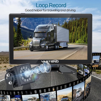 Bekabelde achteruitrijcamerakit, AHD 1080P achteruitrijcamera met 10 inch touchscreen-monitor, IP69 waterdicht, IR nachtzicht, achteruitrijcamera's voor auto, bestelwagen, vrachtwagen, trailer