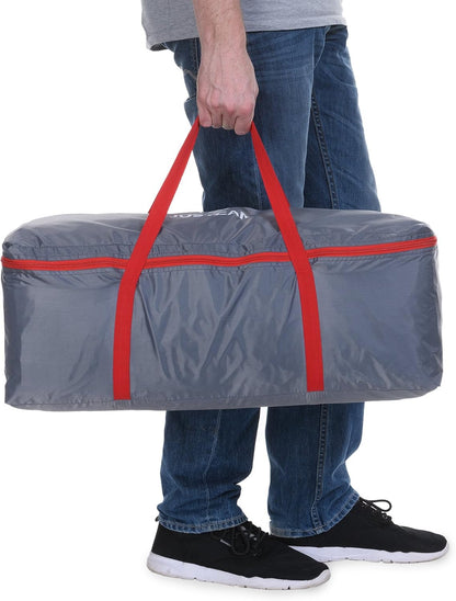 Justcamp Atlanta 3, 5, 7 campingtent, tunneltent met luifel, ingenaaide bodem