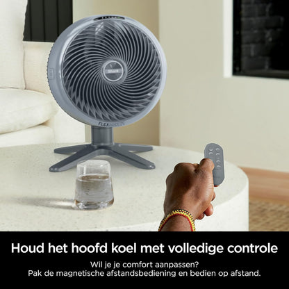 Shark FlexBreeze TableMate Snoerloze Ventilator Binnen & Buiten, Tot 24 Uur Gebruikstijd, Hoge Snelheid Koeling, 20 m Bereik, Stil & Duurzaam, 5 Snelheden, Oscillatie, Afstandsb., Wintermist FA150EU