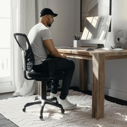 Directiebureaustoel – Bureaustoel – Kantoorstoel – Draaistoel – Werkstoel – Ergonomische Gaasrugleuning – Verstelbare Armleuningen