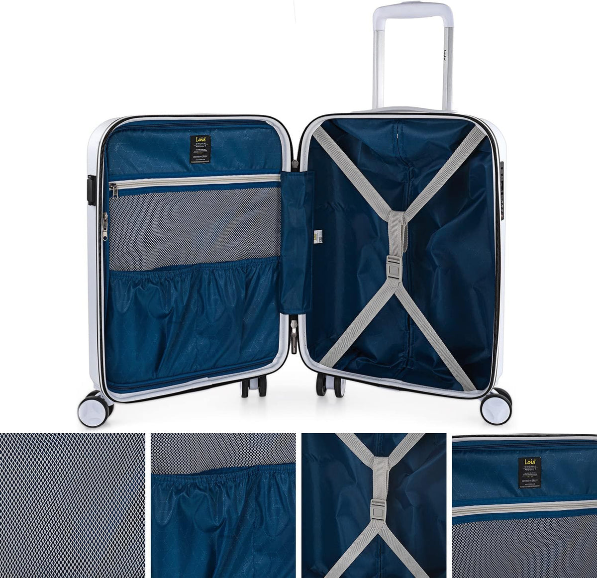 Lois - Valises. Lot de Valise Rigides 4 Roulettes - Valise Grande Taille, Valise soute Avion, Bagages pour Voyages.Ensemble Valise Voyage. Verrouillage à Combinaison 171100