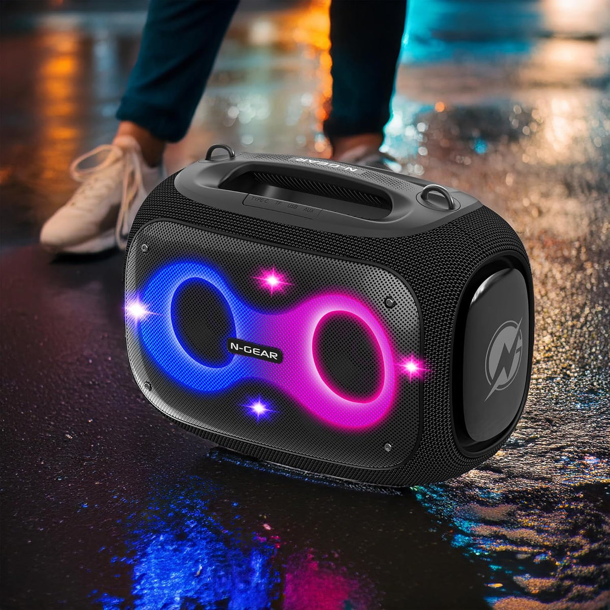Draagbare Party Speaker – Bluetooth Luidspreker – Partybox – Karaoke Machine – Muziekbox – 8 Inch Woofer – 100 W RMS, 300 W Piekvermogen