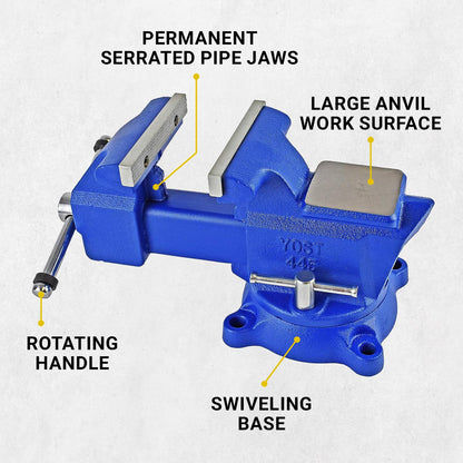 Yost Tools 445 Bank Vise, Blauw, 4,5 Inch