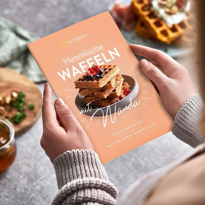 Wafelijzer Wanda 1600 W, dubbel wafelmaker voor Belgische wafels, praktische overloopgroef