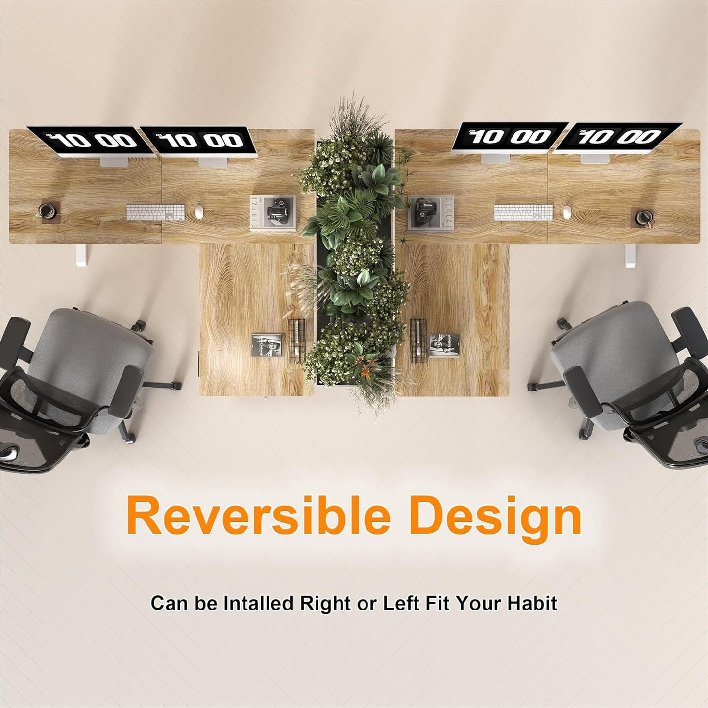 L-vormig Staande Hoekbureau – Elektrisch Verstelbaar Bureau – Zit Sta Bureau – Hoekbureau Kantoor – Bureau Met Hoek – 160x140 cm – Slim Geheugenpaneel Met Antibotsing