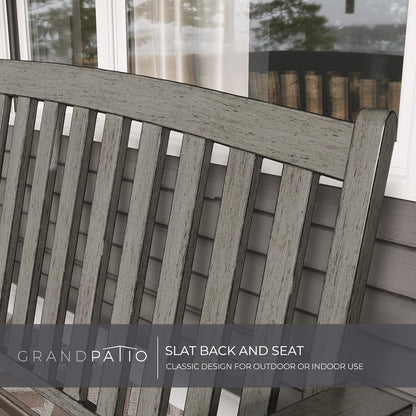 Grand patio Buitenbank, tuinbank met roestwerend aluminium stalen metalen frame, kleuren naar keuze, geschikt voor binnen, buiten, terras, park (grijs)